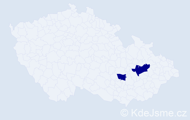 Jméno: 'Chuslen', počet výskytů 2 v celé ČR