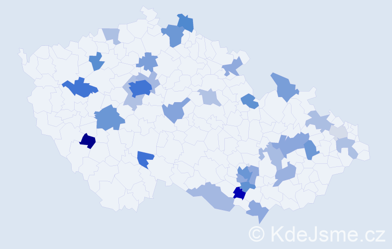 Jméno: 'Massimo', počet výskytů 69 v celé ČR