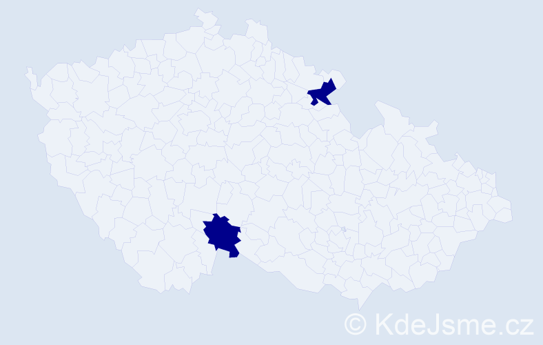 Jméno: 'Neshe', počet výskytů 2 v celé ČR