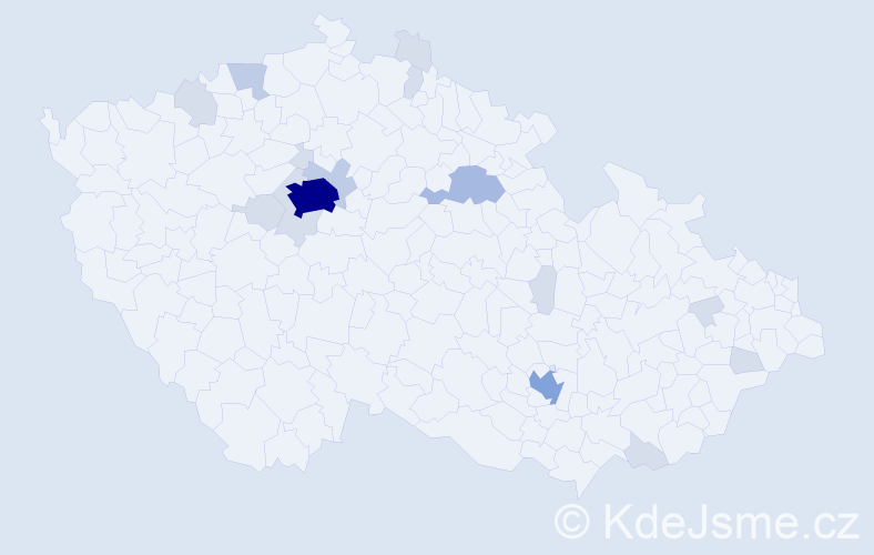 Jméno: 'Mahmoud', počet výskytů 42 v celé ČR