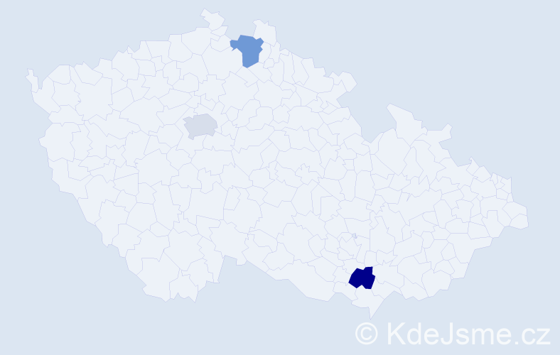 Jméno: 'Adnán', počet výskytů 3 v celé ČR