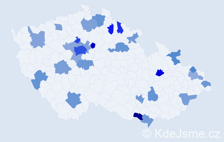 Jméno: 'Tara', počet výskytů 56 v celé ČR