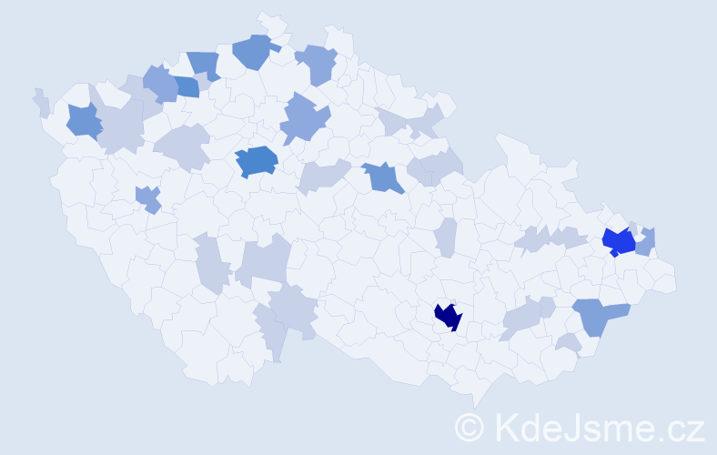 Jméno: 'Steven', počet výskytů 83 v celé ČR