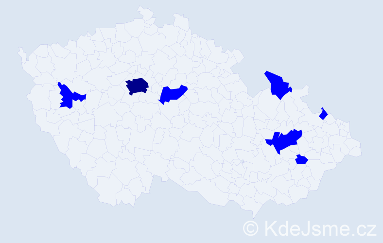 Jméno: 'Daniel James', počet výskytů 8 v celé ČR