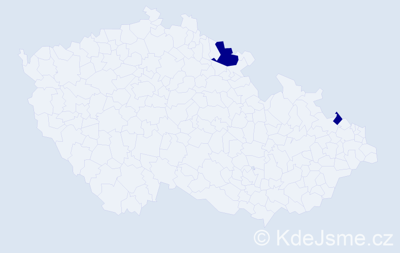 Jméno: 'Ella Natalie', počet výskytů 2 v celé ČR