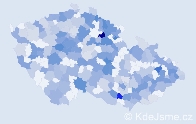 Jméno: 'Bořek', počet výskytů 660 v celé ČR