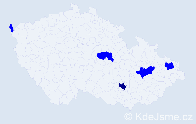 Jméno: 'Van Ton', počet výskytů 6 v celé ČR