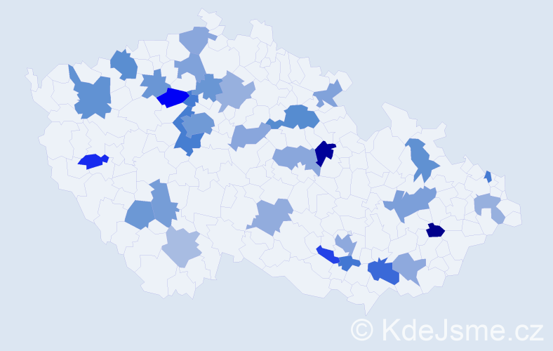 Jméno: 'Kryšpín', počet výskytů 56 v celé ČR