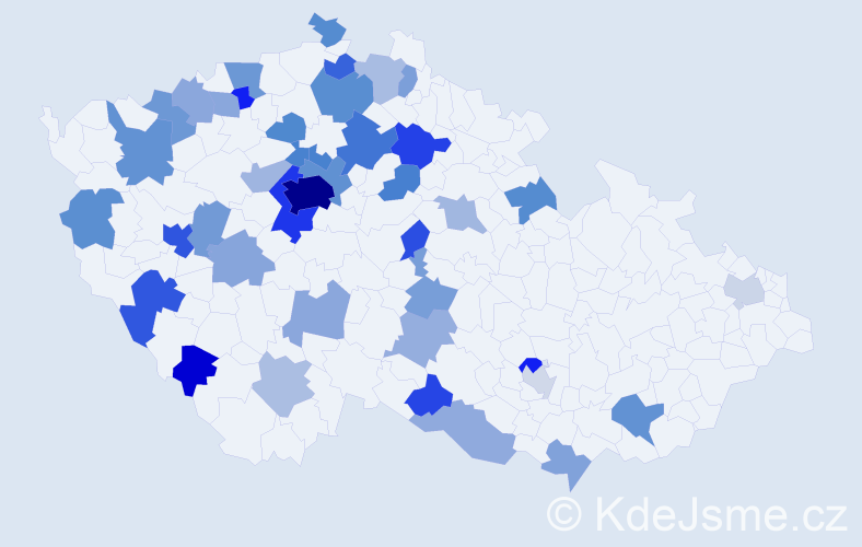 Jméno: 'Zoya', počet výskytů 99 v celé ČR
