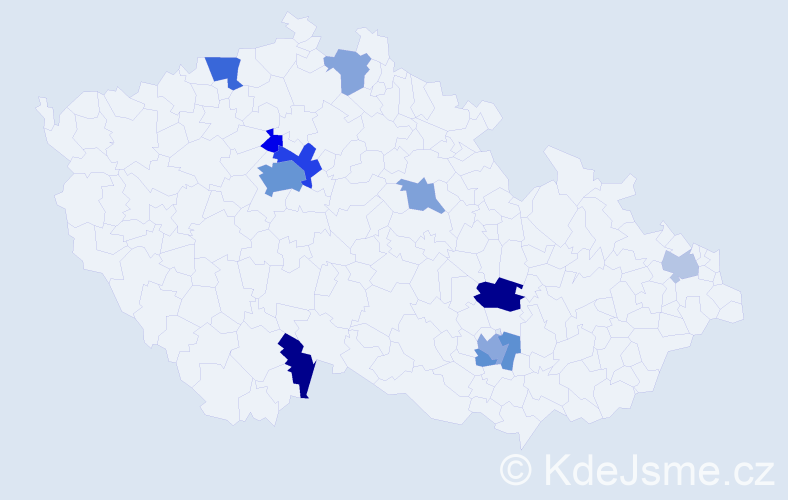 Jméno: 'Tarek', počet výskytů 24 v celé ČR