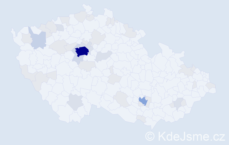 Jméno: 'Damir', počet výskytů 101 v celé ČR