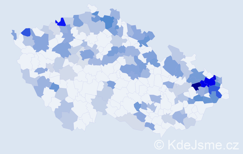 Jméno: 'Ilonka', počet výskytů 293 v celé ČR