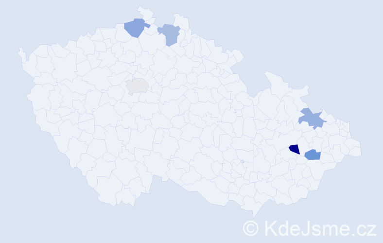 Jméno: 'Gaja', počet výskytů 6 v celé ČR