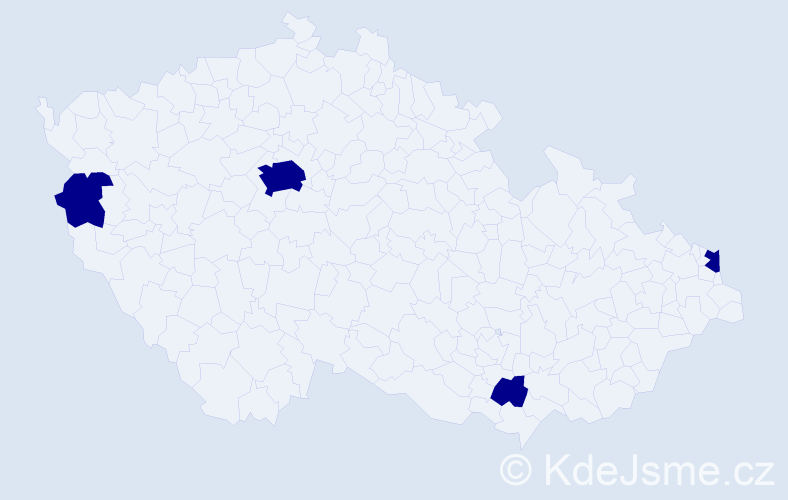 Jméno: 'Dong', počet výskytů 4 v celé ČR