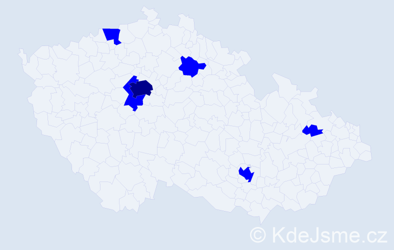 Jméno: 'Desanka', počet výskytů 7 v celé ČR