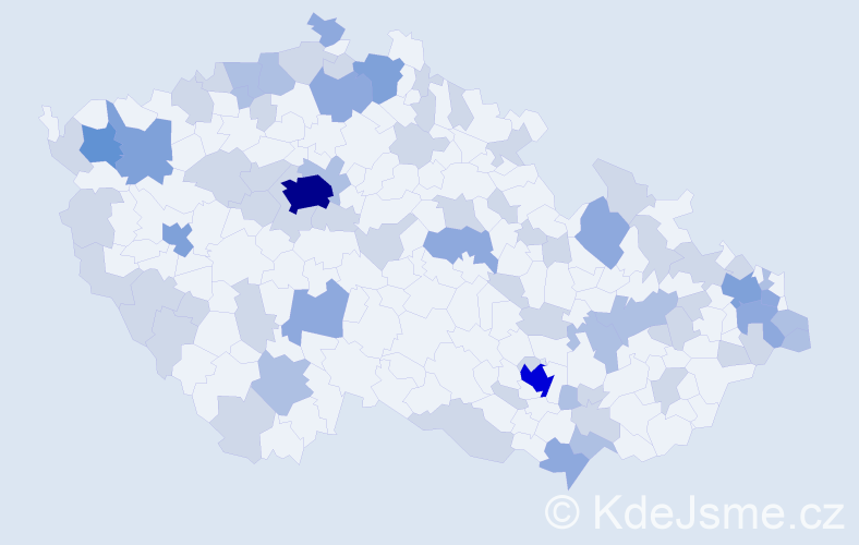 Jméno: 'Nick', počet výskytů 143 v celé ČR