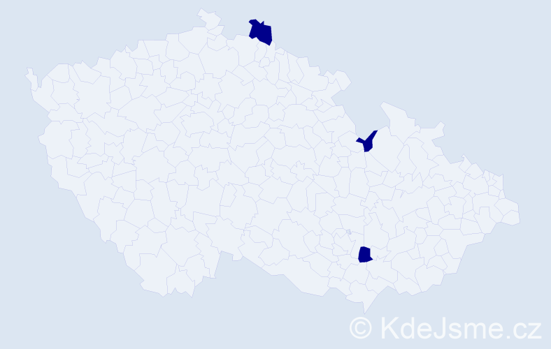 Jméno: 'Anna Izabela', počet výskytů 3 v celé ČR