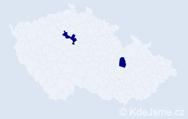 Jméno: 'Tadeáš Samuel', počet výskytů 3 v celé ČR