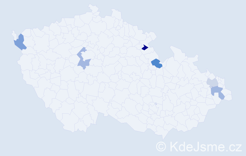 Jméno: 'Štěpán Jiří', počet výskytů 6 v celé ČR