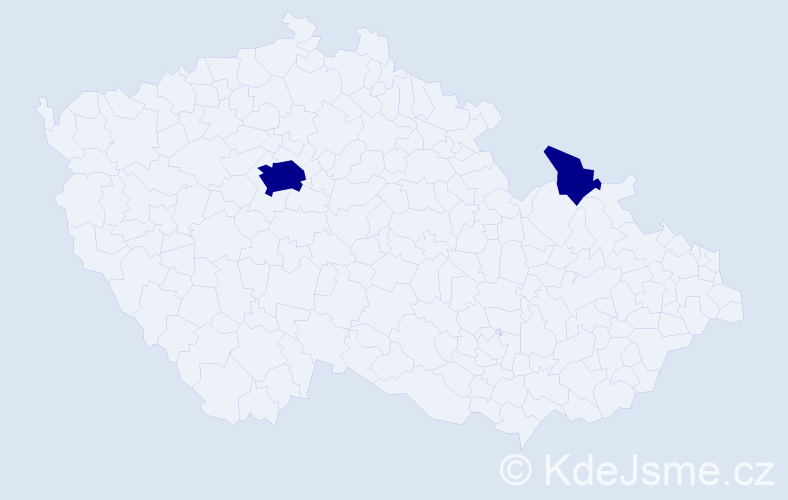 Jméno: 'Miltiadis', počet výskytů 2 v celé ČR