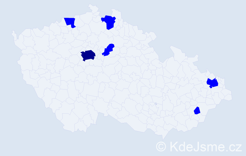 Jméno: 'Matěj Josef', počet výskytů 7 v celé ČR
