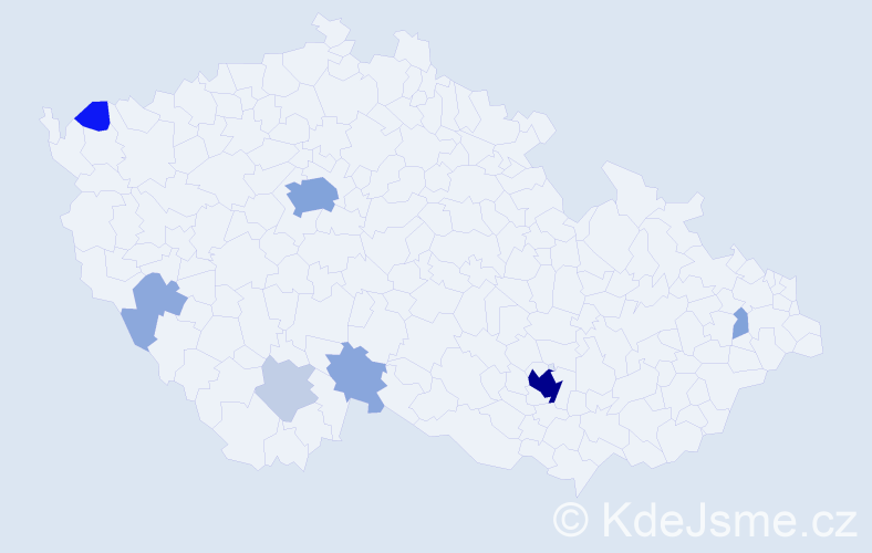 Jméno: 'Omer', počet výskytů 43 v celé ČR