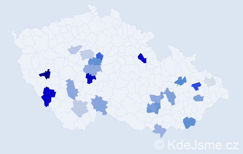 Jméno: 'Wendy', počet výskytů 39 v celé ČR