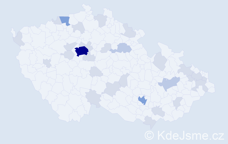 Jméno: 'Jovana', počet výskytů 58 v celé ČR
