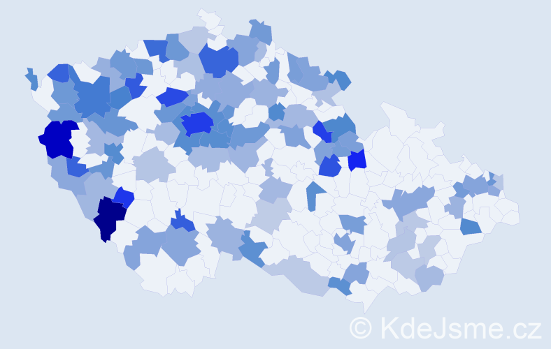 Jméno: 'Jurij', počet výskytů 219 v celé ČR