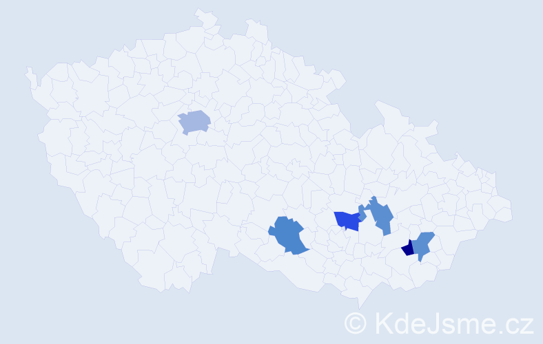 Jméno: 'Davaakhuu', počet výskytů 8 v celé ČR