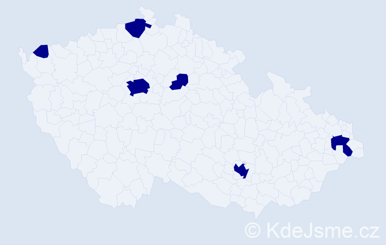 Jméno: 'Anais', počet výskytů 6 v celé ČR