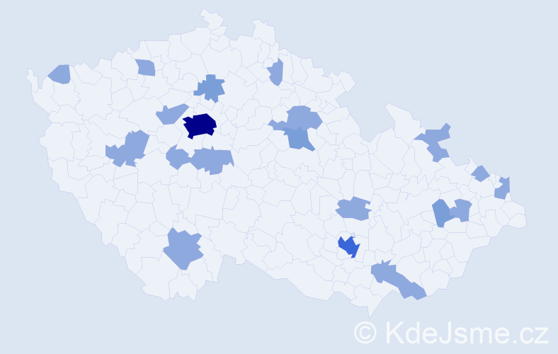 Jméno: 'Beatrix', počet výskytů 35 v celé ČR