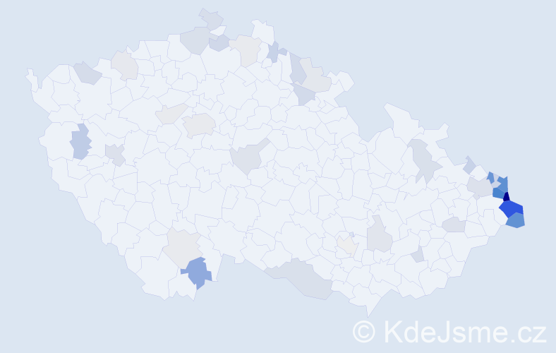 Jméno: 'Lešek', počet výskytů 126 v celé ČR