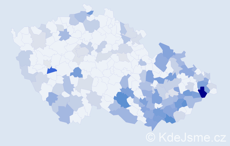 Jméno: 'Božetěch', počet výskytů 225 v celé ČR
