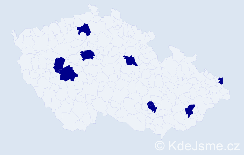 Jméno: 'Timmy', počet výskytů 9 v celé ČR