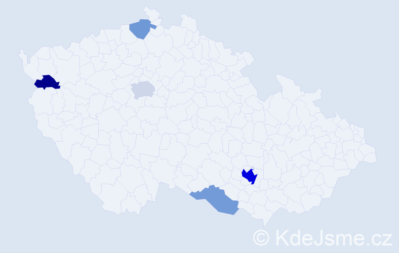 Jméno: 'Natasha', počet výskytů 13 v celé ČR