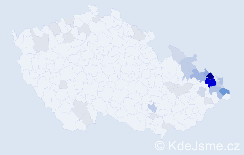 Jméno: 'Edeltruda', počet výskytů 124 v celé ČR