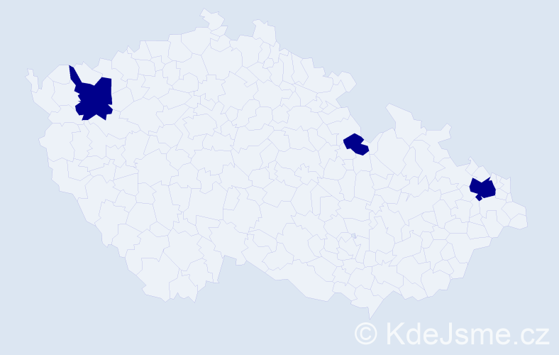 Jméno: 'Marina Vladimirovna', počet výskytů 3 v celé ČR