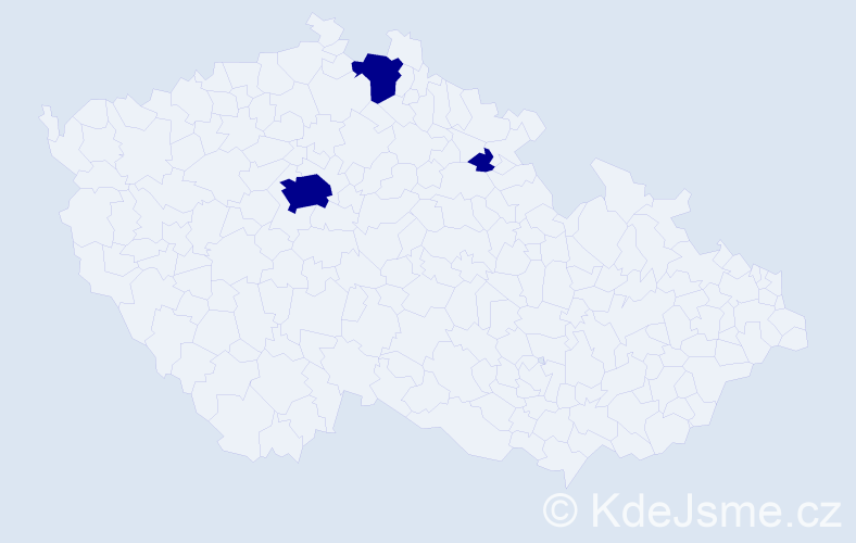 Jméno: 'Mariša', počet výskytů 3 v celé ČR