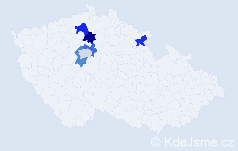 Jméno: 'Tess', počet výskytů 6 v celé ČR