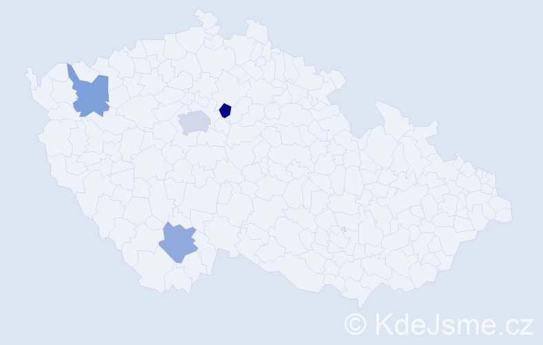 Jméno: 'Bassem', počet výskytů 5 v celé ČR