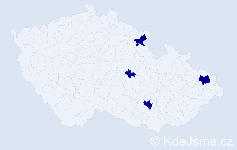 Jméno: 'Sahar', počet výskytů 4 v celé ČR