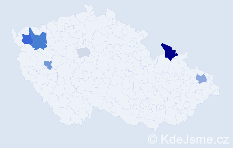 Jméno: 'Tuan Thanh', počet výskytů 6 v celé ČR