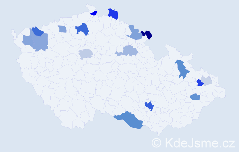 Jméno: 'Susanna', počet výskytů 29 v celé ČR