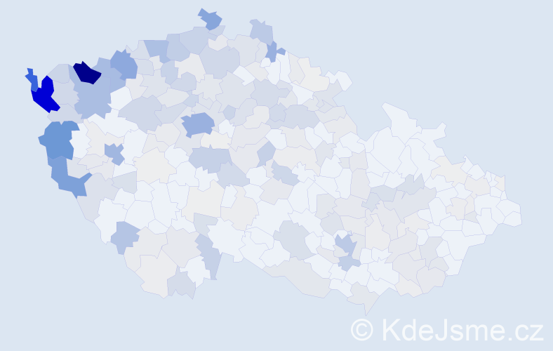Jméno: 'Anh', počet výskytů 921 v celé ČR