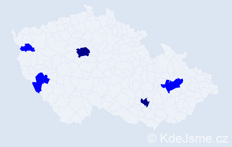 Jméno: 'Jamil', počet výskytů 7 v celé ČR
