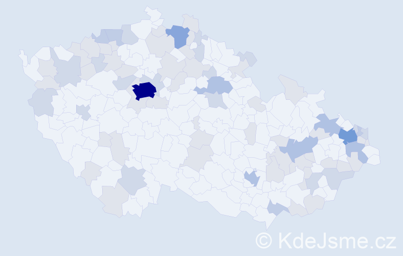 Jméno: 'Nadežda', počet výskytů 158 v celé ČR