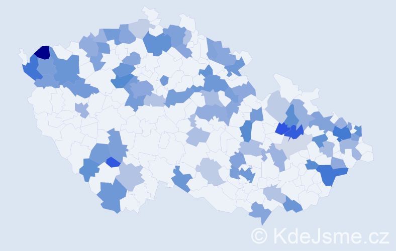 Jméno: 'Brian', počet výskytů 183 v celé ČR