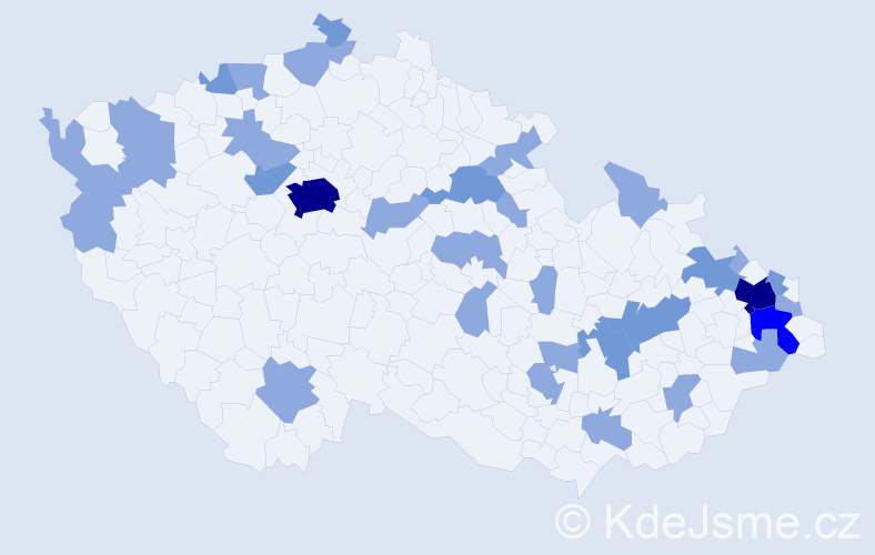 Jméno: 'Iréna', počet výskytů 64 v celé ČR