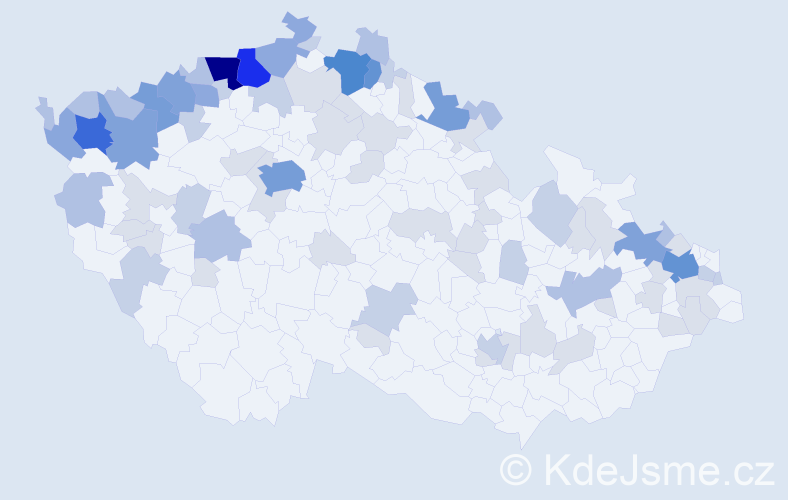 Jméno: 'Hannelore', počet výskytů 225 v celé ČR